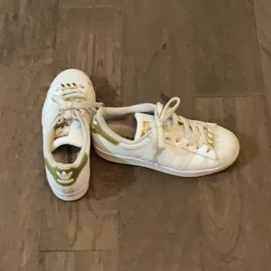 Adidas gold and white